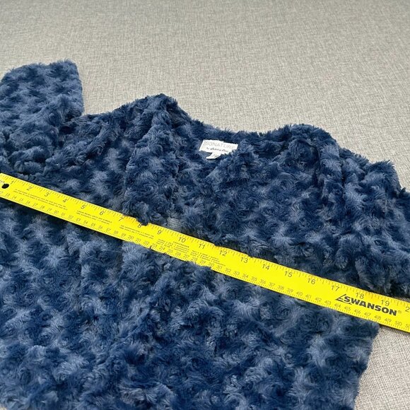 NEW! Robbi Bee Open Cardigan‎ Top Navy Soft Plush PS Polyester Half Sleeves $49 - Picture 11 of 13